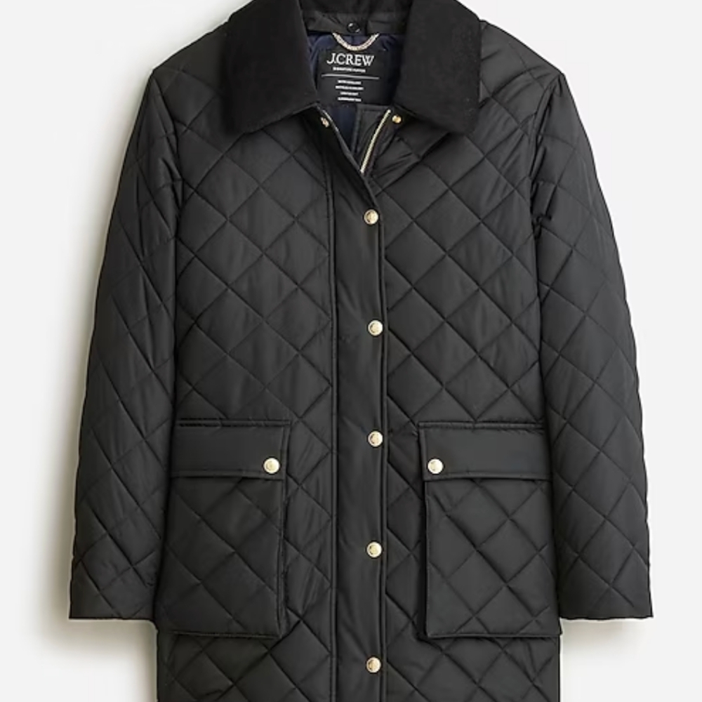 J. Crew Women's Black Quilted Jacket